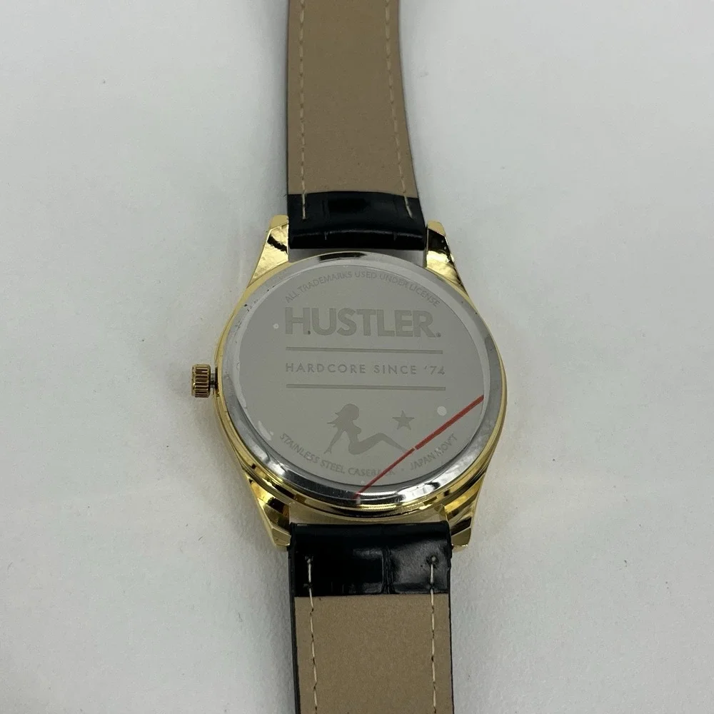 Game Time Hustler Watch Pioneer Black Series Shield Logo Gold Men's Size New